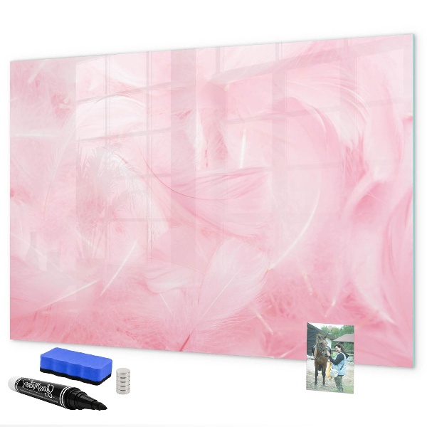 Lavagna magnetica con pennarelli Lavagna rosa per appunti e foto