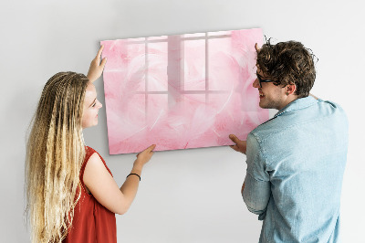 Lavagna magnetica con pennarelli Lavagna rosa per appunti e foto
