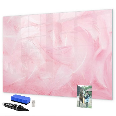 Lavagna magnetica con pennarelli Lavagna rosa per appunti e foto
