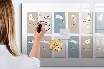 Lavagna magnetica scrivibile Un calendario creativo per ogni stagione.
