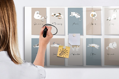 Lavagna magnetica scrivibile Un calendario creativo per ogni stagione.