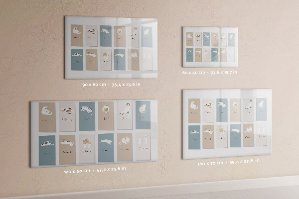 Lavagna magnetica scrivibile Un calendario creativo per ogni stagione.