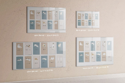 Lavagna magnetica scrivibile Un calendario creativo per ogni stagione.
