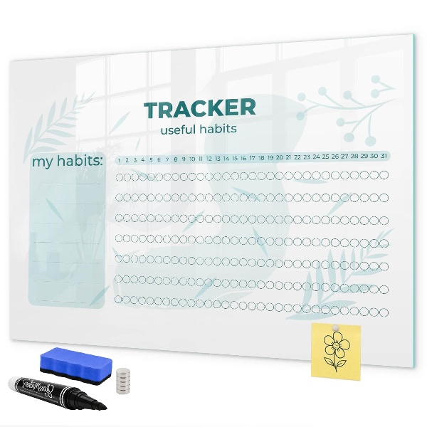 Lavagna magnetica con pennarelli Monitorare le abitudini utili ogni giorno