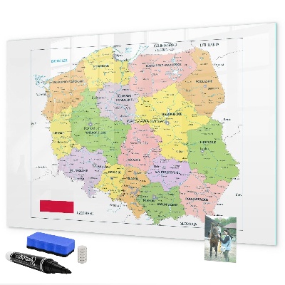Lavagna magnetica scrivibile Mappa interattiva con i luoghi della memoria