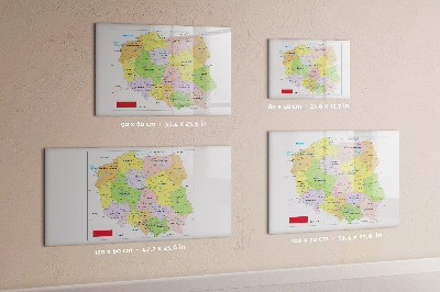 Lavagna magnetica scrivibile Mappa interattiva con i luoghi della memoria