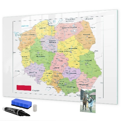 Lavagna magnetica scrivibile Mappa interattiva con i luoghi della memoria
