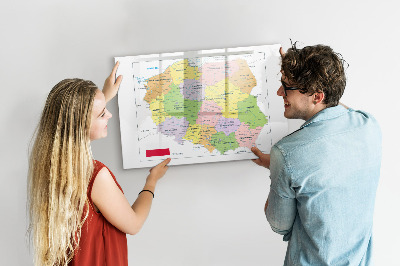 Lavagna magnetica scrivibile Mappa interattiva con i luoghi della memoria