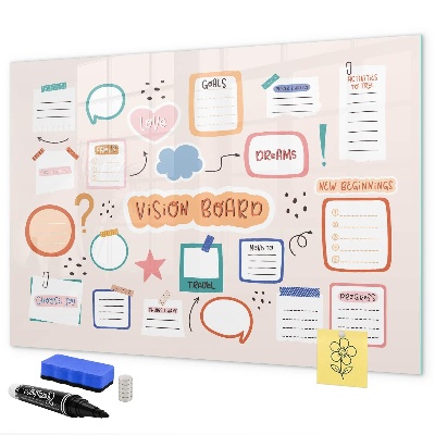 Lavagna magnetica scrivibile Ispirazione creativa e tabella degli obiettivi