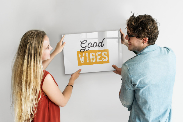 Lavagna magnetica scrivibile Vibrazioni e ricordi positivi