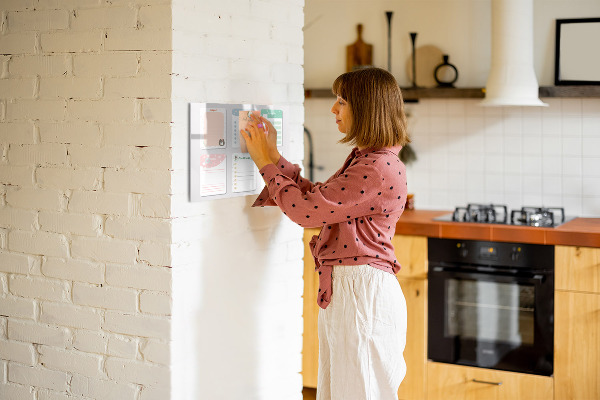 Lavagna magnetica con pennarelli Organizzatore per compiti e appunti