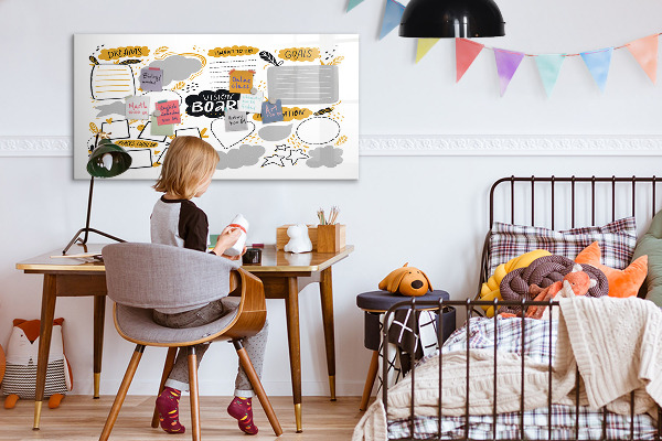 Lavagna magnetica scrivibile Una vision board per realizzare i tuoi sogni.