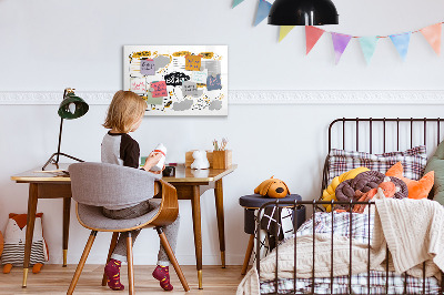 Lavagna magnetica scrivibile Una vision board per realizzare i tuoi sogni.
