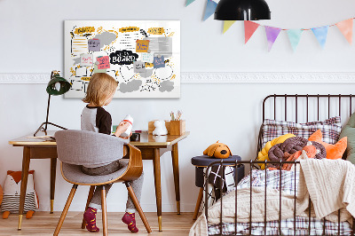 Lavagna magnetica scrivibile Una vision board per realizzare i tuoi sogni.