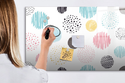 Lavagna magnetica scrivibile Una lavagna colorata per ricordi e appunti.