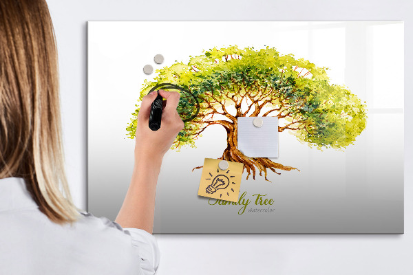 Lavagna magnetica con pennarelli Albero genealogico con spazio per le foto