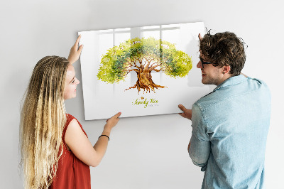Lavagna magnetica con pennarelli Albero genealogico con spazio per le foto