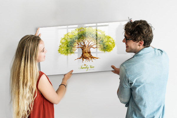 Lavagna magnetica con pennarelli Albero genealogico con spazio per le foto