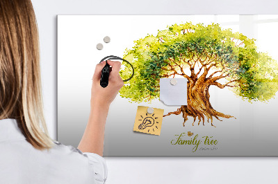 Lavagna magnetica con pennarelli Albero genealogico con spazio per le foto