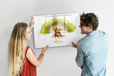 Lavagna magnetica con pennarelli Albero genealogico con spazio per le foto
