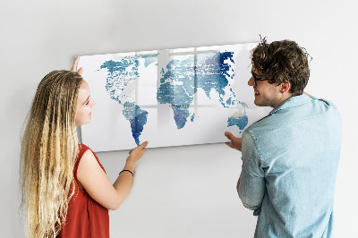 Lavagna magnetica con pennarelli Mappa dei ricordi con foto personali