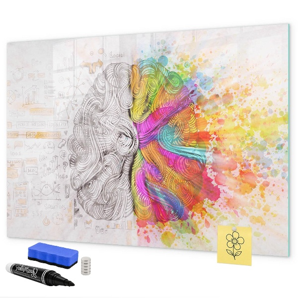 Lavagna magnetica scrivibile Uno spazio creativo per ricordi e idee.