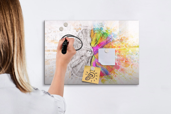 Lavagna magnetica scrivibile Uno spazio creativo per ricordi e idee.