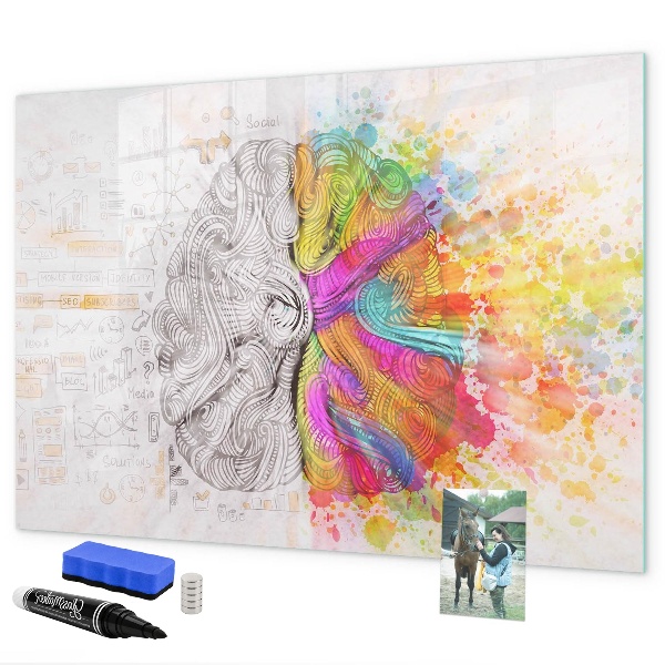 Lavagna magnetica scrivibile Uno spazio creativo per ricordi e idee.