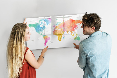 Lavagna magnetica scrivibile Mappa dei ricordi con foto personali