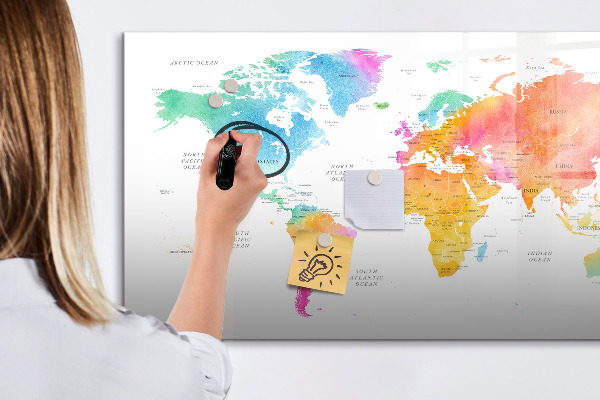 Lavagna magnetica scrivibile Mappa dei ricordi con foto personali
