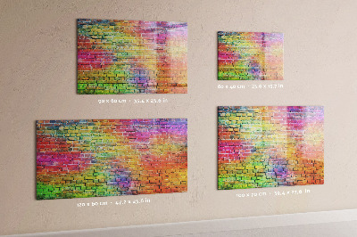 Lavagna magnetica scrivibile Una parete colorata con spazio per le foto