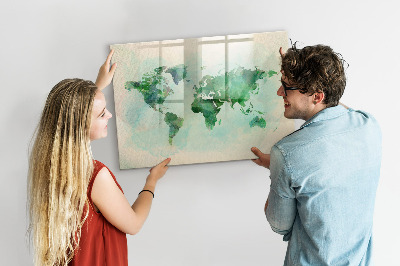 Lavagna magnetica con pennarelli Mappare la memoria del mondo