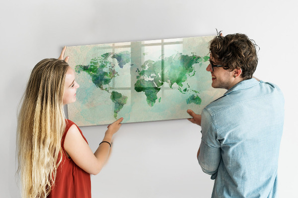 Lavagna magnetica con pennarelli Mappare la memoria del mondo