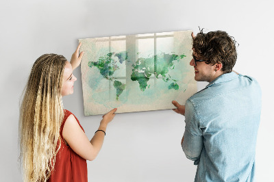 Lavagna magnetica con pennarelli Mappare la memoria del mondo