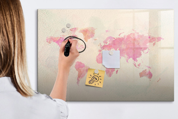 Lavagna magnetica scrivibile Una mappa dei ricordi con i propri cari e il proprio animale domestico.