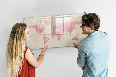 Lavagna magnetica scrivibile Una mappa dei ricordi con i propri cari e il proprio animale domestico.