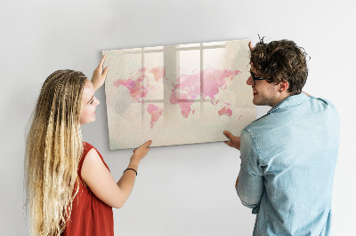 Lavagna magnetica scrivibile Una mappa dei ricordi con i propri cari e il proprio animale domestico.