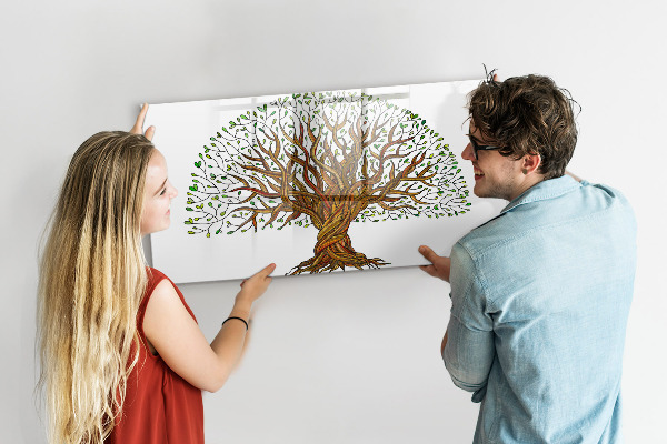 Lavagna magnetica con pennarelli Albero dei ricordi con magneti e pennarello