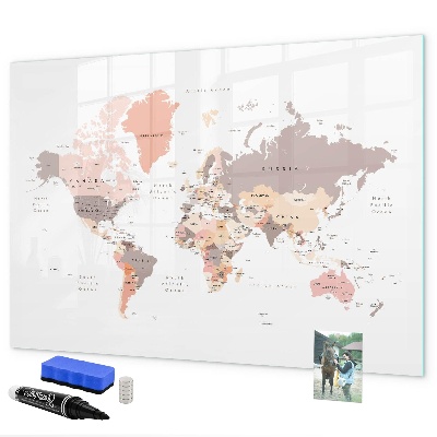 Lavagna magnetica scrivibile Una mappa dei ricordi con le tue foto preferite.