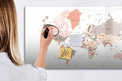 Lavagna magnetica scrivibile Una mappa dei ricordi con le tue foto preferite.