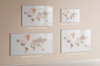 Lavagna magnetica scrivibile Una mappa dei ricordi con le tue foto preferite.