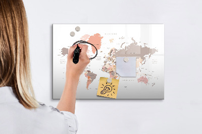 Lavagna magnetica scrivibile Una mappa dei ricordi con le tue foto preferite.