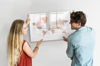 Lavagna magnetica scrivibile Una mappa dei ricordi con le tue foto preferite.