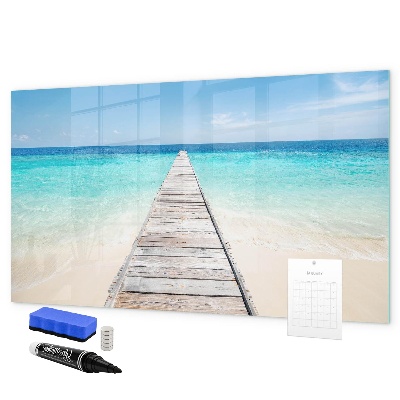 Lavagna magnetica scrivibile Una spiaggia ricca di ricordi e fotografie.