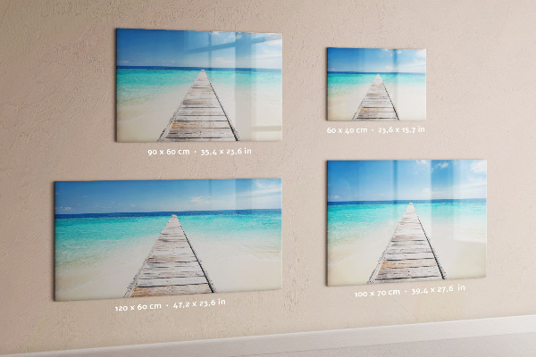 Lavagna magnetica scrivibile Una spiaggia ricca di ricordi e fotografie.