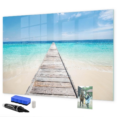 Lavagna magnetica scrivibile Una spiaggia ricca di ricordi e fotografie.