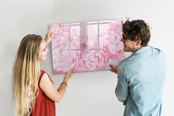 Lavagna magnetica con pennarelli Motivo floreale con spazio per le foto