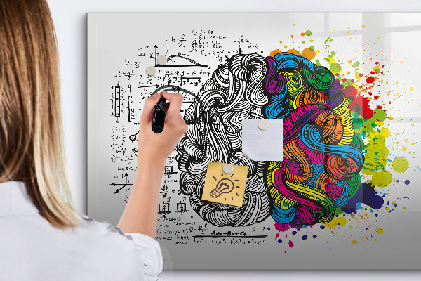 Lavagna magnetica scrivibile Uno spazio creativo per ricordi e idee.