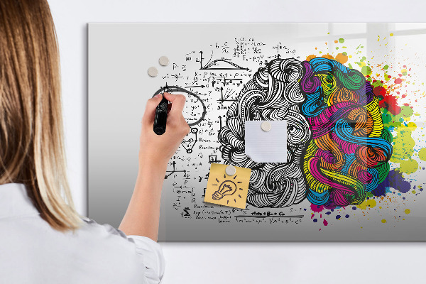 Lavagna magnetica scrivibile Uno spazio creativo per ricordi e idee.