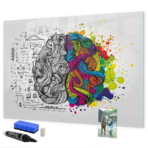 Lavagna magnetica scrivibile Uno spazio creativo per ricordi e idee.
